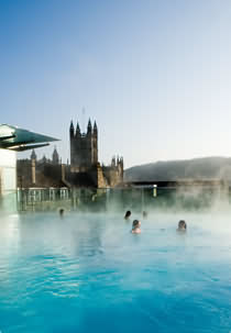 Rooftop swimming at the Thermae Bath Spa