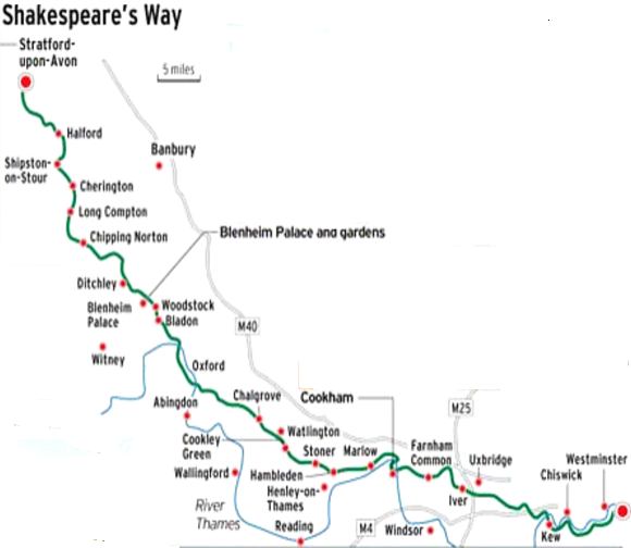 Route of Shakespeare's Walk