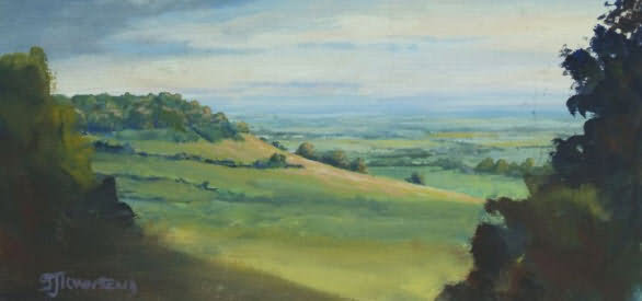 Painting of a Cotswolds scene by Sue Townsend