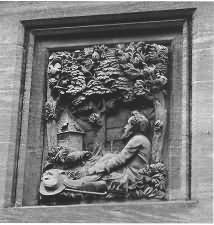 William Morris memorial carving