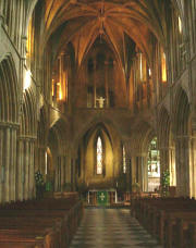 Inside Pershore Abbey