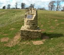 Memorial to the Battle of Stow on the hill where the battle commenced - Click on the image to Enlarge