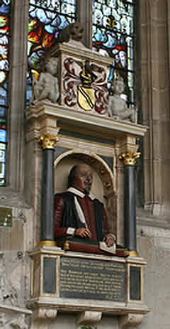 Shakespeare's Funerary Monument in the Holy Trinity Church