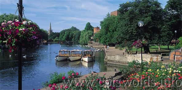 The River Avon with Shakespeare Theatre and Church in the background