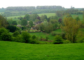 Overlooking the Cotswold village of Turkdean