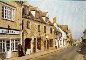 ancient shopping street in Winchcombe