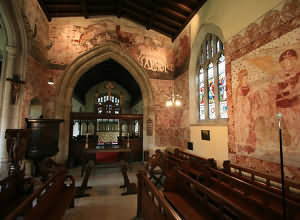 St James Church at South Leigh with wall paintings