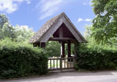 Lychgate on Snowshill road Broadway in tribute to Frances Millet