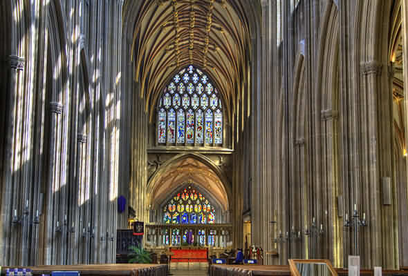 Interior of St. Mary's Church at Redcliffe Bristol